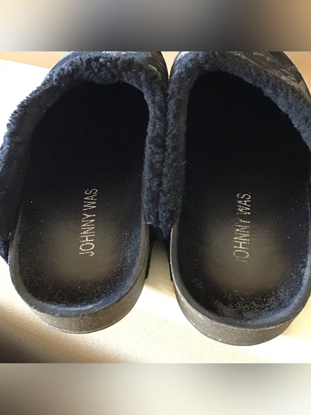 Johnny Was Black Suede Embroidered Clogs (8) - Picture 5 of 8